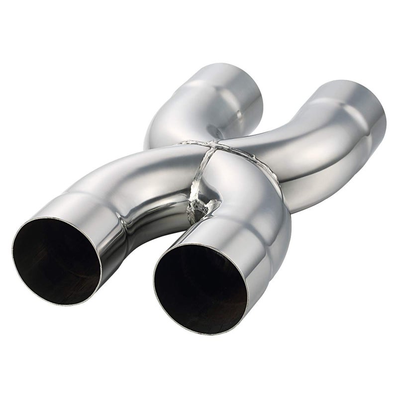 LCGP Universal 2.5" In/Out Crossover X Pipe 12" Length Stainless Steel Exhaust Pipe - Image 5